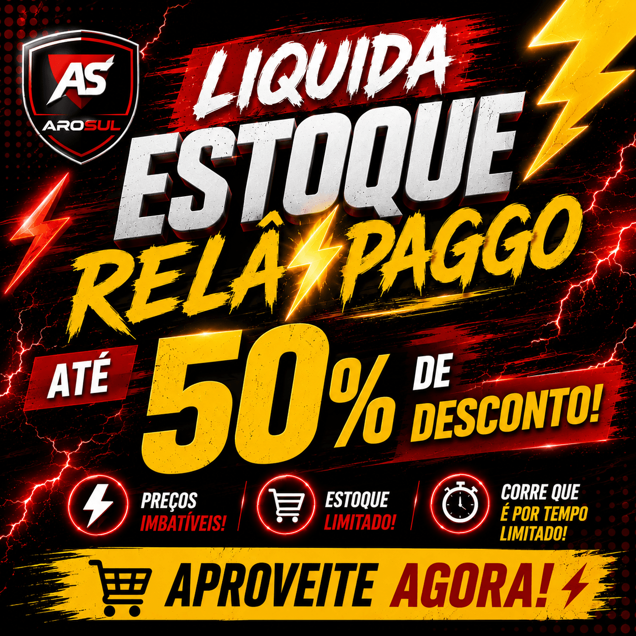 Liquida Estoque Relâmpago — Mobile