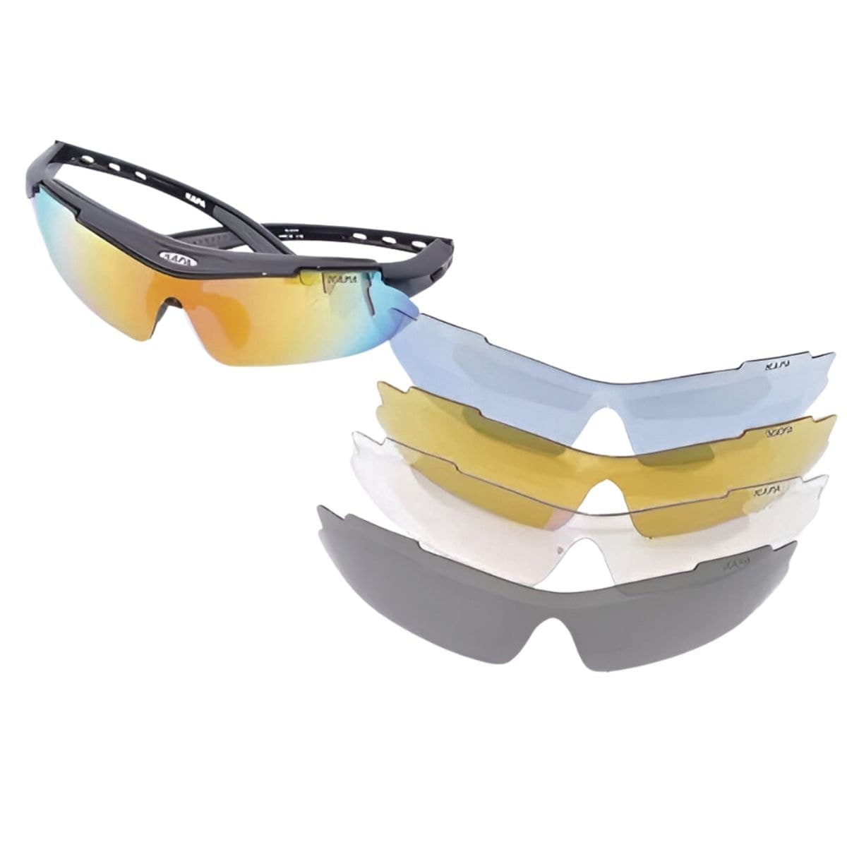Oculos Ciclismo Kapa KP930 Preto 5 Lentes
