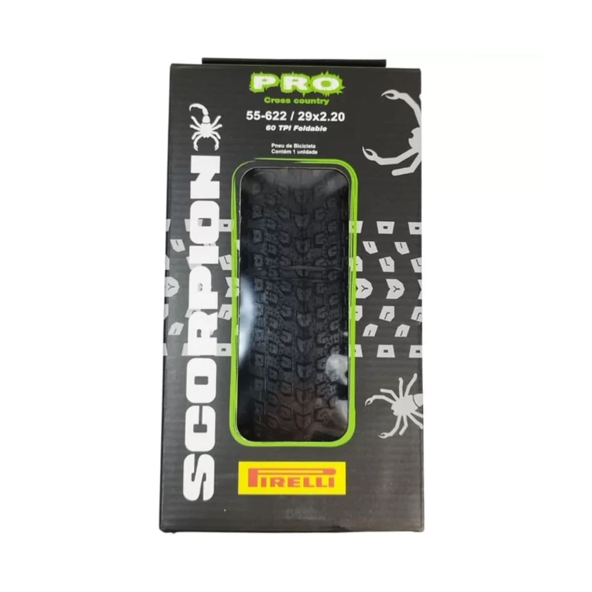 Pneu 29x2.20 Pirelli 60 Tpi Preto Kevlar Scorpion Pro