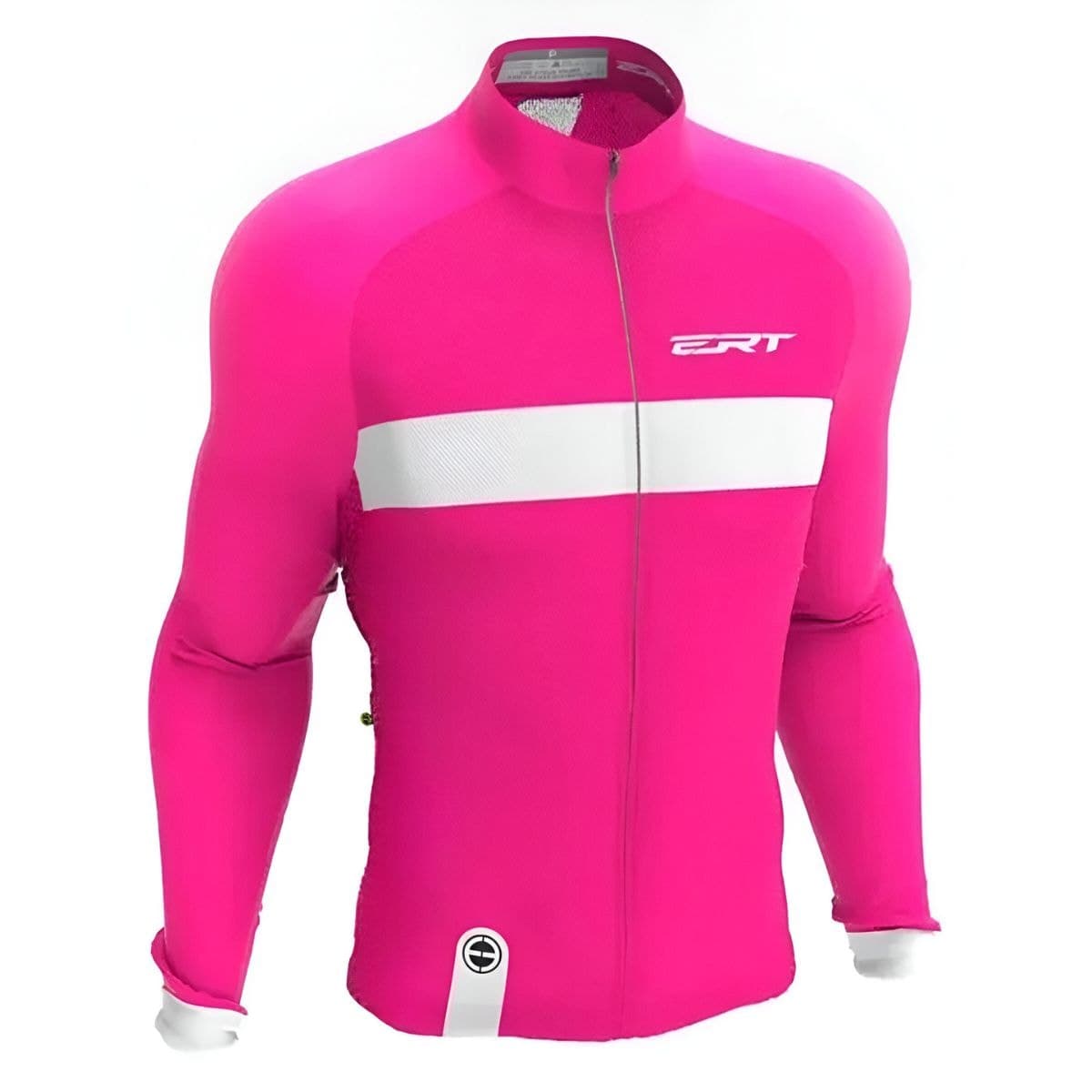 Camiseta Ciclismo Ert Classic Stripe Manga Longa Pink Proteção UV