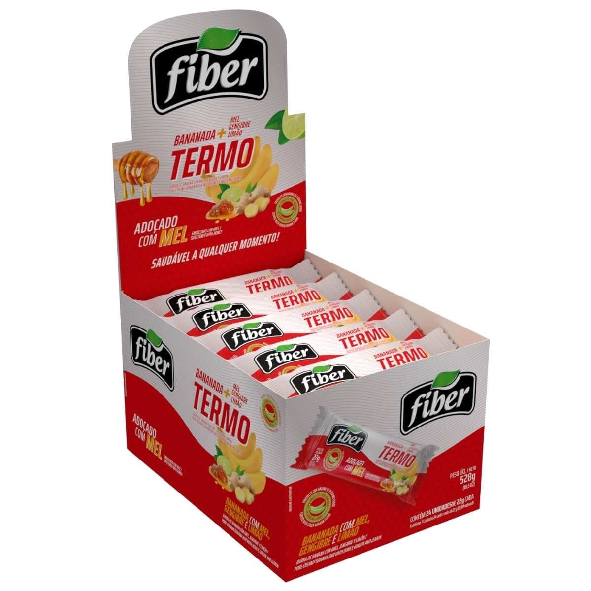 Suplemento Fiber Barra Cereal Termo Banana ( 24 Unidades )