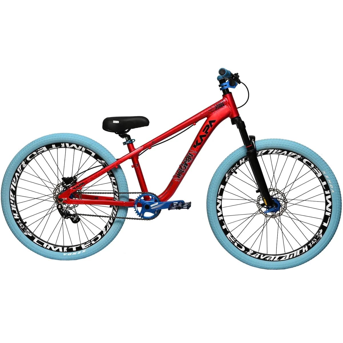 Bicicleta Kapa Mil Grau Aro 26 Freeride Single Speed Vermelho e Azul