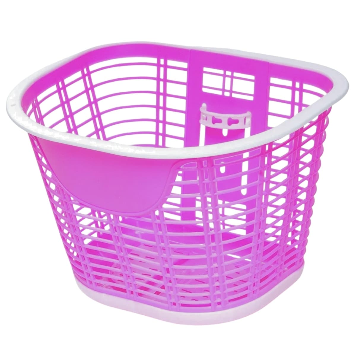 Cesta de Bicicleta Aro 20 Importado Nylon Rosa e Branco